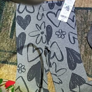 Carter's Gray Heart and Flower Leggings